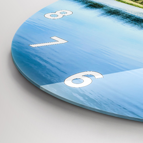 Ceas rotund de perete din sticlă Castelul Leeds