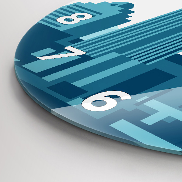 Ceas rotund de perete din sticlă Arhitectura in SUA