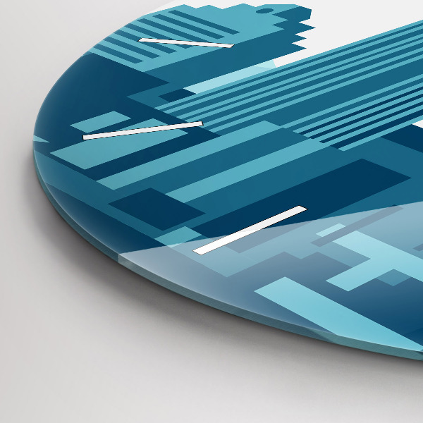 Ceas rotund de perete din sticlă Arhitectura in SUA