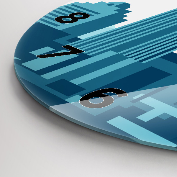 Ceas rotund de perete din sticlă Arhitectura in SUA