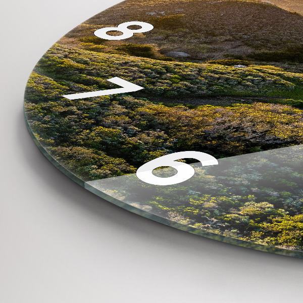 Ceas rotund de perete din sticlă Drumul din jurul San Francisco