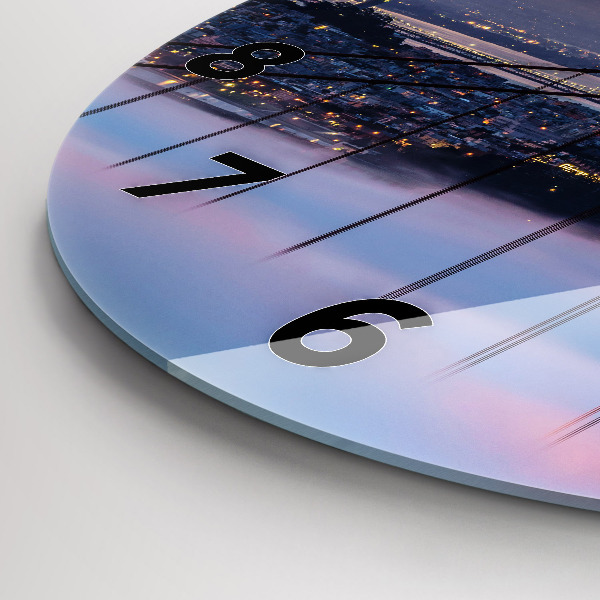 Ceas rotund de perete din sticlă Pod din San Francisco