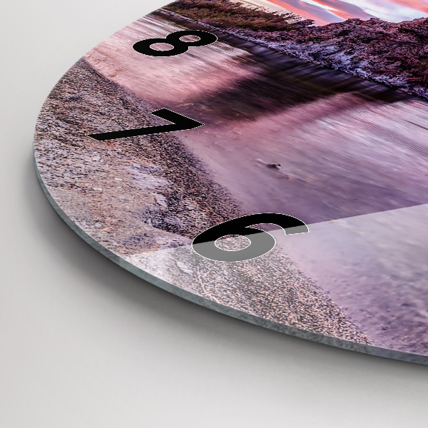 Ceas rotund de perete din sticlă Răsărit din California