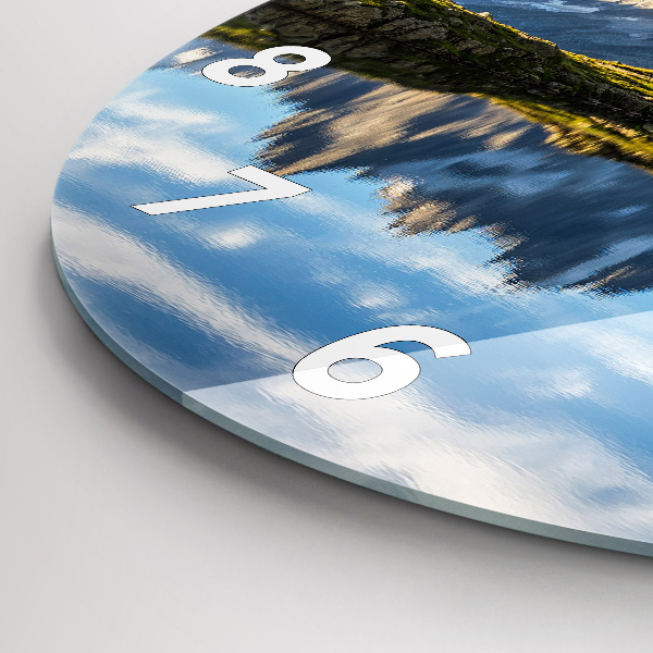 Ceas rotund de perete din sticlă Valea Chamonix, Alpi