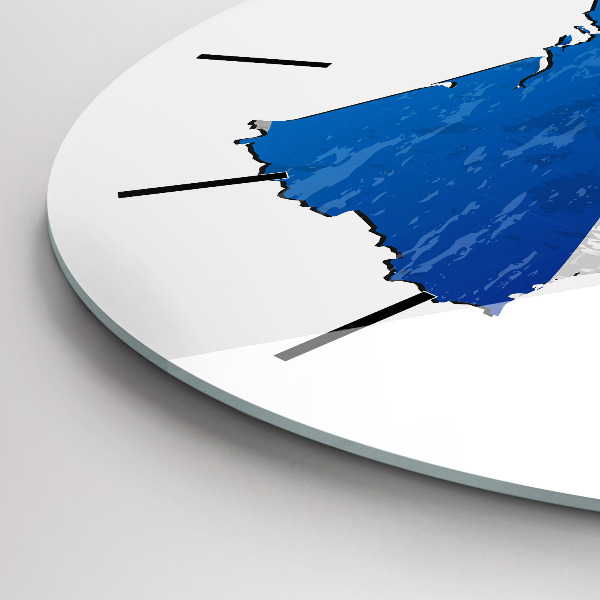 Ceas rotund de perete din sticlă Steagul Franței