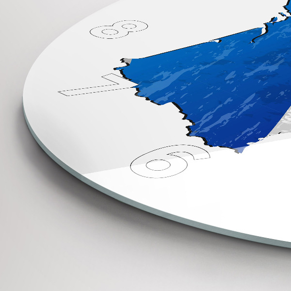 Ceas rotund de perete din sticlă Steagul Franței