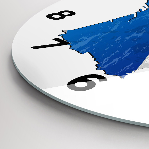 Ceas rotund de perete din sticlă Steagul Franței