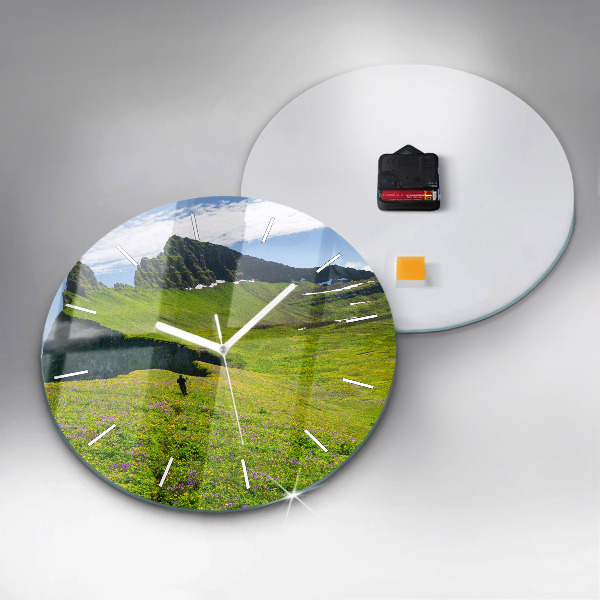 Ceas rotund de perete din sticlă Rezervația Hornstrandir Islanda