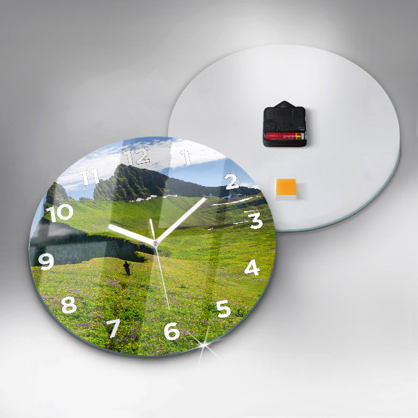 Ceas rotund de perete din sticlă Rezervația Hornstrandir Islanda