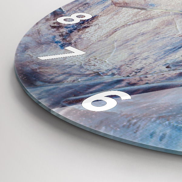 Ceas rotund de perete din sticlă Textura abstractă de vopsea