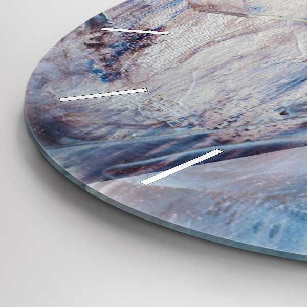 Ceas rotund de perete din sticlă Textura abstractă de vopsea