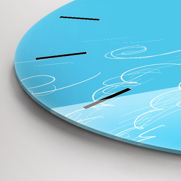 Ceas rotund de perete din sticlă Desen bec