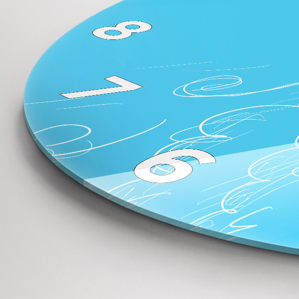 Ceas rotund de perete din sticlă Desen bec