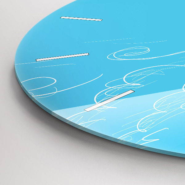 Ceas rotund de perete din sticlă Desen bec