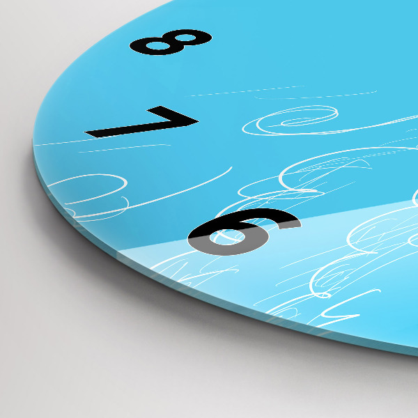 Ceas rotund de perete din sticlă Desen bec