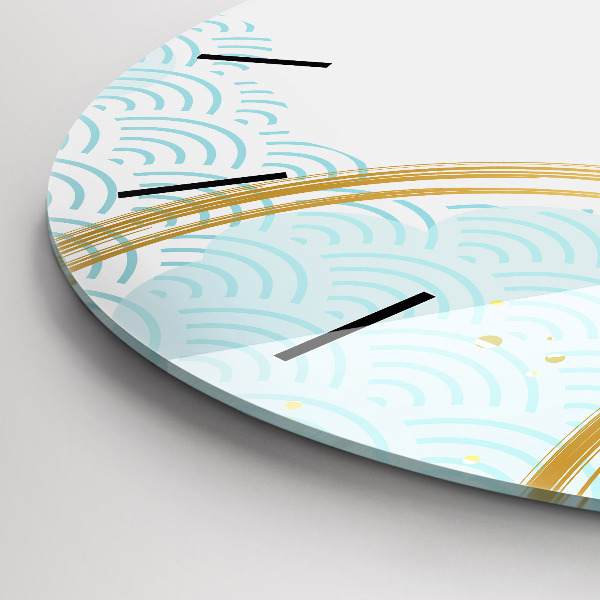 Ceas rotund de perete din sticlă Model decorativ