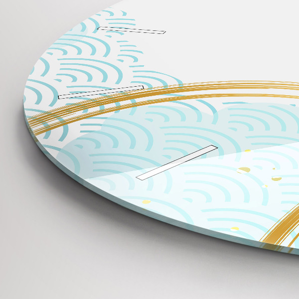 Ceas rotund de perete din sticlă Model decorativ