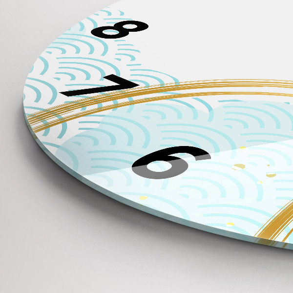 Ceas rotund de perete din sticlă Model decorativ