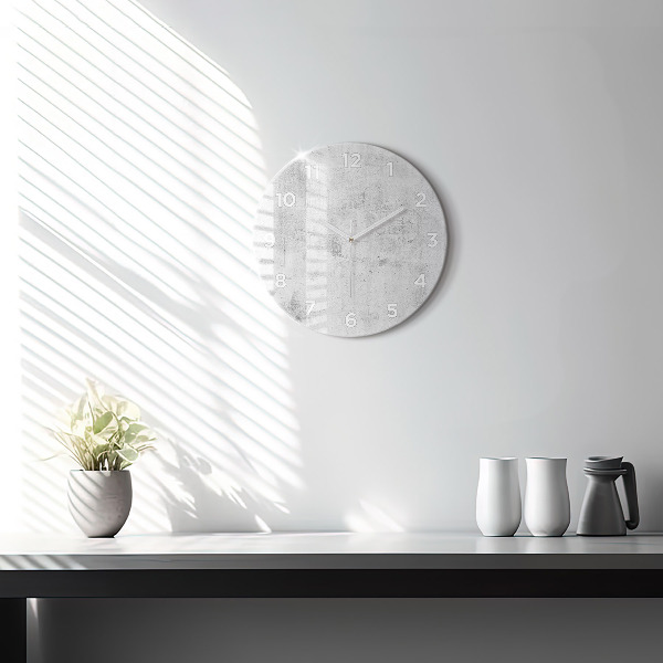 Ceas rotund de perete din sticlă Perete de beton