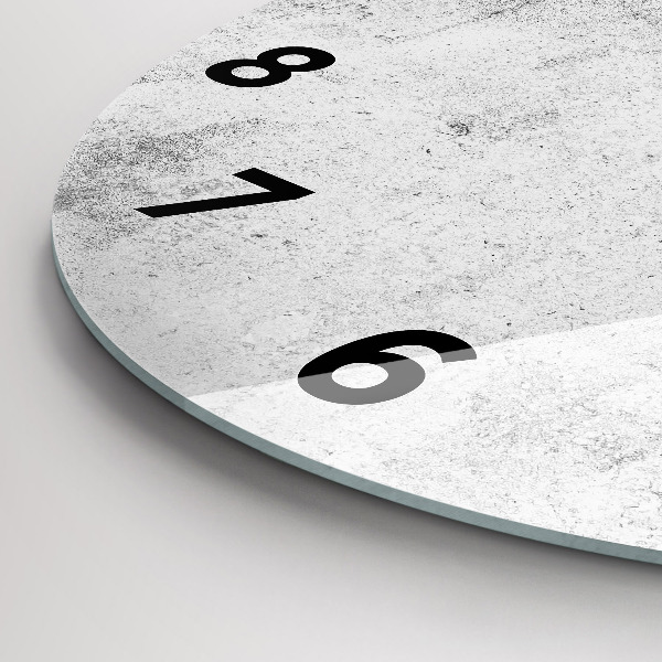 Ceas rotund de perete din sticlă Perete de beton