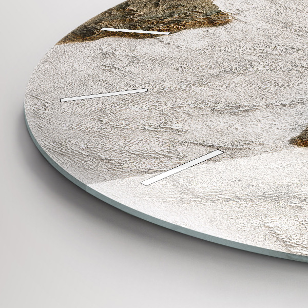 Ceas rotund de perete din sticlă Harta lumii vechi