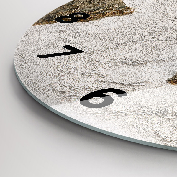 Ceas rotund de perete din sticlă Harta lumii vechi