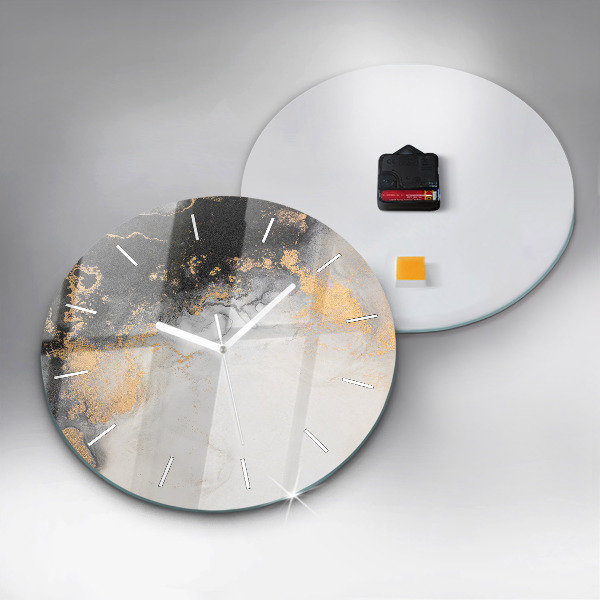 Ceas rotund de perete din sticlă Marmură artistică