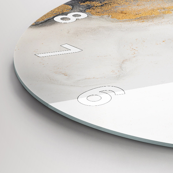 Ceas rotund de perete din sticlă Marmură artistică