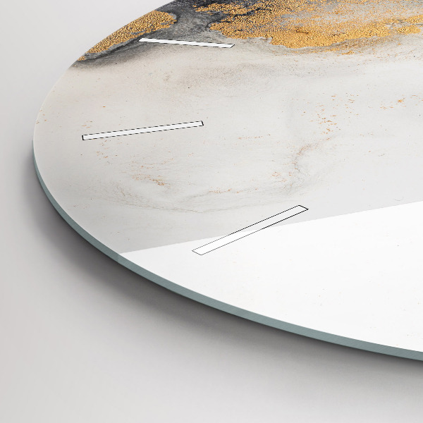 Ceas rotund de perete din sticlă Marmură artistică