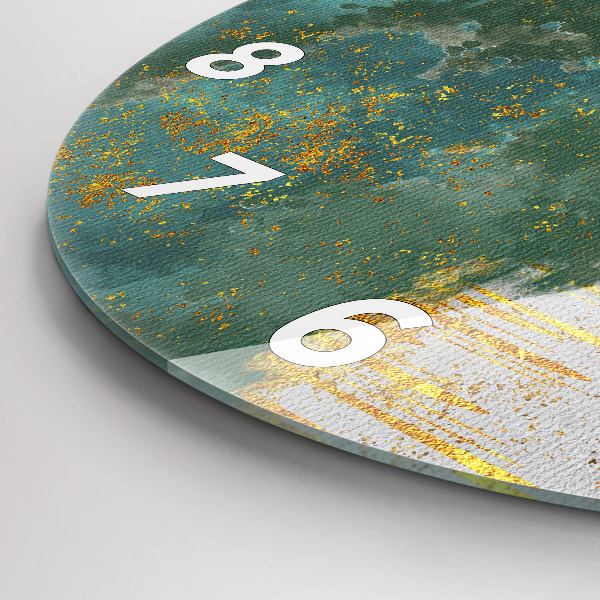 Ceas rotund de perete din sticlă Model decorativ