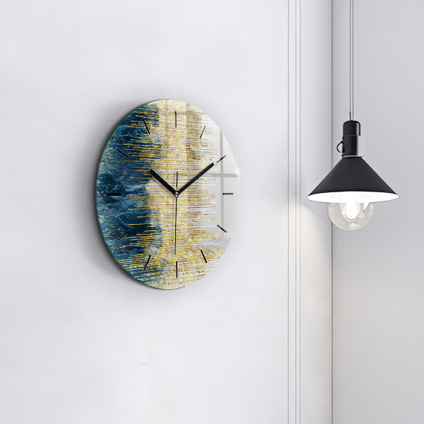 Ceas rotund de perete din sticlă Model decorativ și auriu