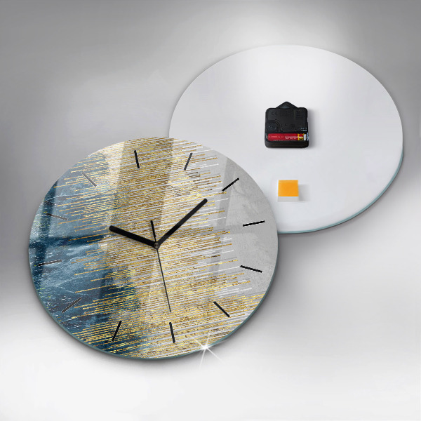 Ceas rotund de perete din sticlă Model decorativ și auriu