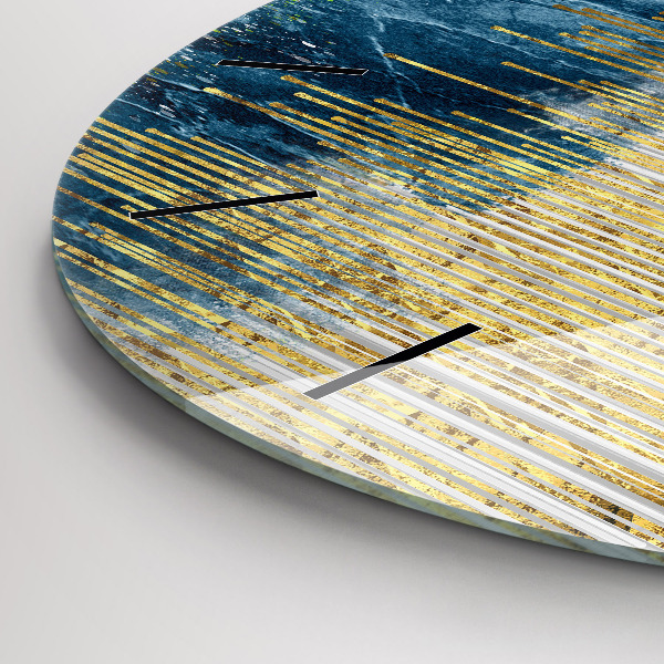 Ceas rotund de perete din sticlă Model decorativ și auriu