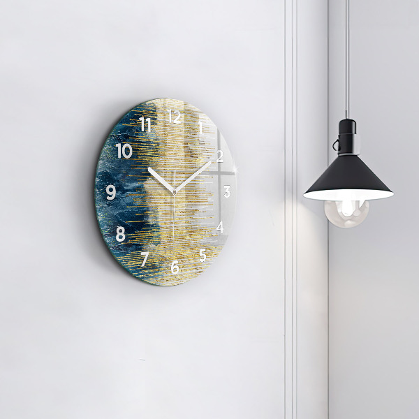 Ceas rotund de perete din sticlă Model decorativ și auriu