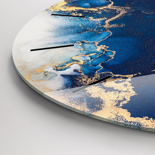 Ceas rotund de perete din sticlă Model de marmură