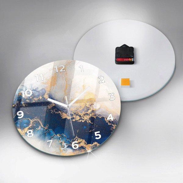 Ceas rotund de perete din sticlă Model de marmură