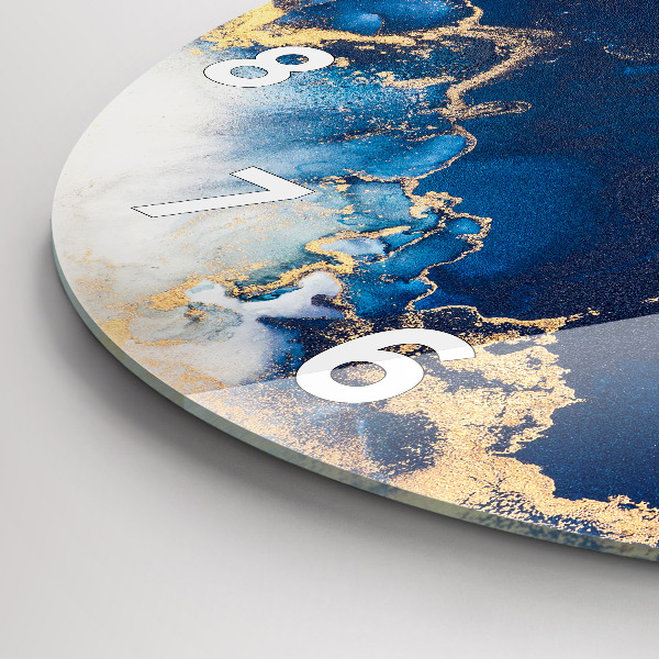 Ceas rotund de perete din sticlă Model de marmură