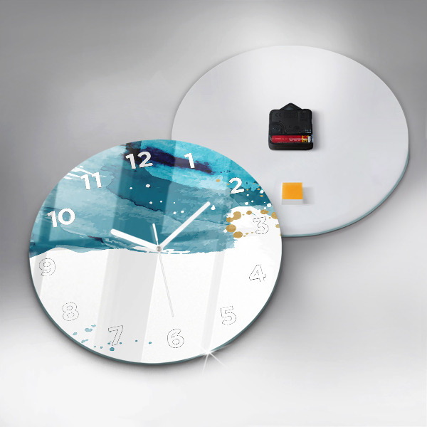 Ceas rotund de perete din sticlă Mișcări de perie