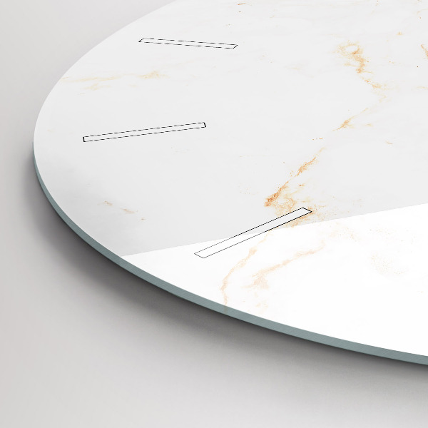 Ceas rotund de perete din sticlă Marmură elegantă