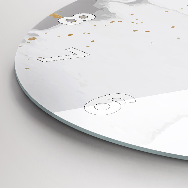 Ceas rotund de perete din sticlă Pete de abstracție