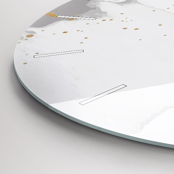 Ceas rotund de perete din sticlă Pete de abstracție