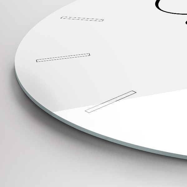 Ceas rotund de perete din sticlă Inscripție de călătorie