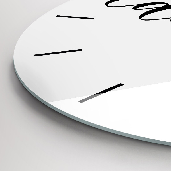 Ceas rotund de perete din sticlă Inscripție de aventură