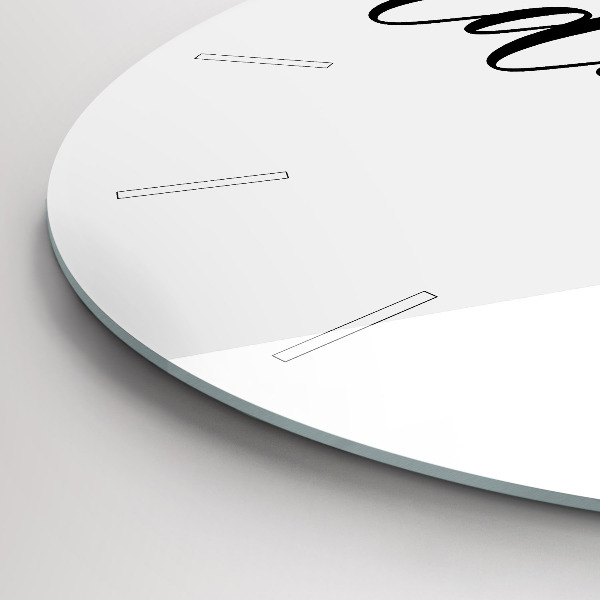 Ceas rotund de perete din sticlă Inscripție de aventură