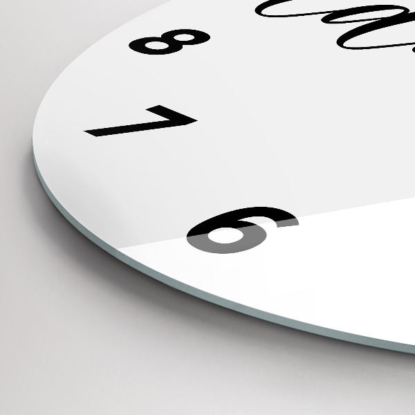 Ceas rotund de perete din sticlă Inscripție de aventură