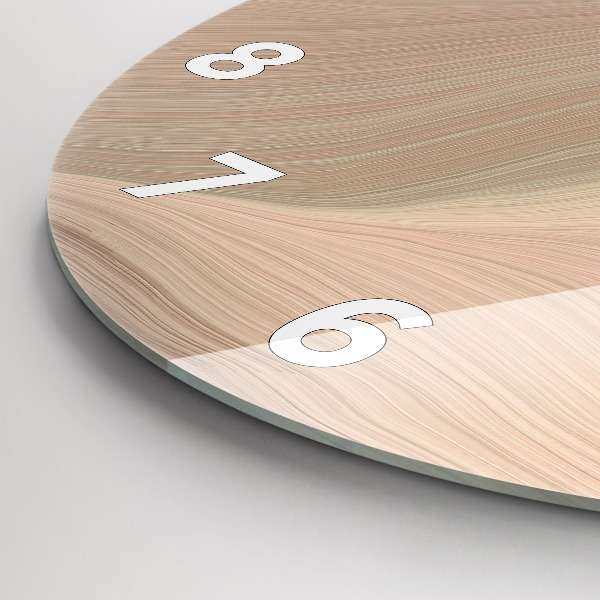 Ceas rotund de perete din sticlă Abstracția valurilor