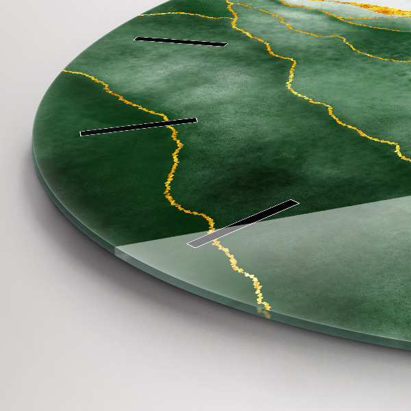 Ceas rotund de perete din sticlă Lasă abstractia