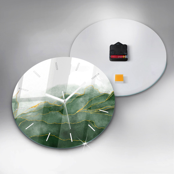Ceas rotund de perete din sticlă Lasă abstractia