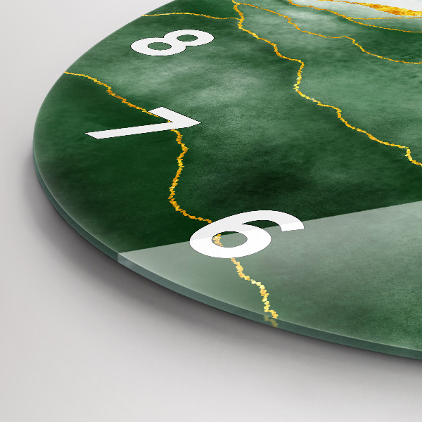 Ceas rotund de perete din sticlă Lasă abstractia