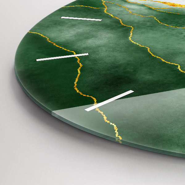 Ceas rotund de perete din sticlă Lasă abstractia